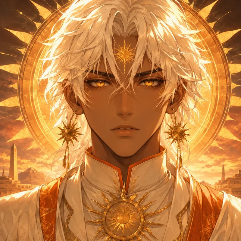 Golden sun prince fantasy anime profile picture